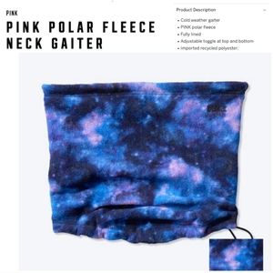❤️ Victoria's secret pink cozy polar fleece neck gaitor TIE DYE